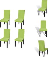 vidaXL Stoelhoezen - Appeltjesgroen - Geschikt voor stoelen met max - hoogte 55 cm - Tuinmeubelhoes