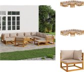 vidaXL Houten Tuinmeubelset - Acaciahout - Comfortabel zitcomfort - Praktische tafel - Modulair ontwerp - Tuinset