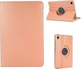 Casemania Hoes Geschikt voor Samsung Galaxy Tab A9 Plus (11 inch 2023) Rosegoud - Draaibare Tablet Case met Standaard