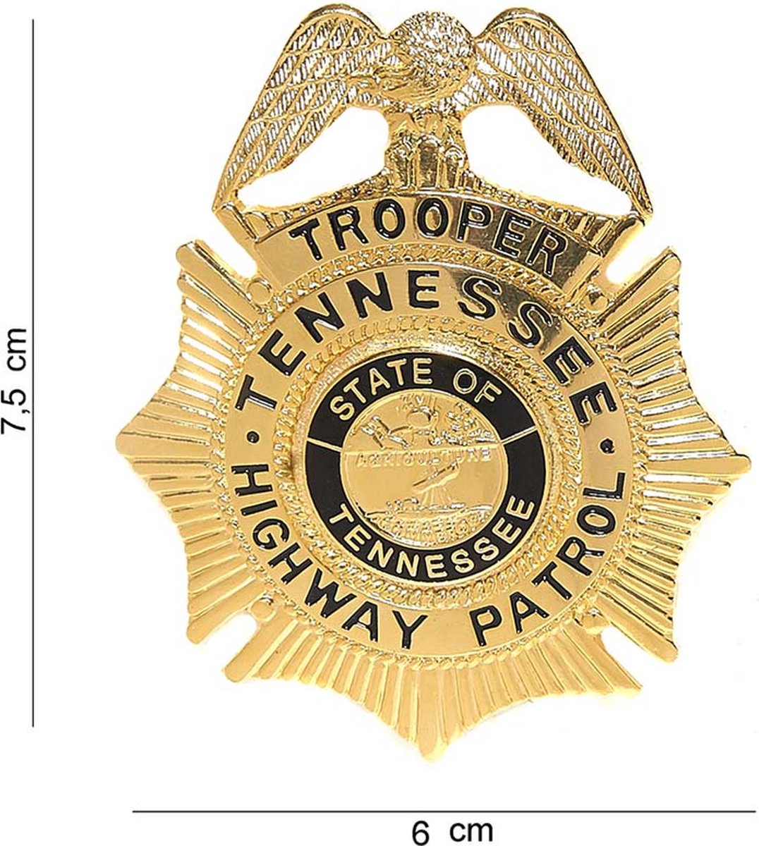 Embleem metaal Trooper Tennessee goud pin
