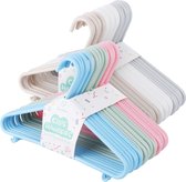 Kleerhangers voor kinderen, 36 stuks, 6 kleuren, verdikking, antislip kunststof, kinderkleerhangers met broekstandaard, duurzaam, 7 mm babykleerhangers voor kledingkast