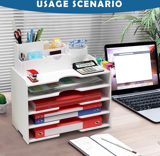 VBS Bureau-organizer, ladebox, 35 x 28 x 19,5 cm, hout, tafelorganizer VBS Bureau-organizer, ladebox, 35 x 28 x 19,5 cm, hout, tafelorganizer