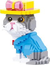 Nanoblock, Brickkies®, Funny Cat avec chapeau, 832 blocs de construction