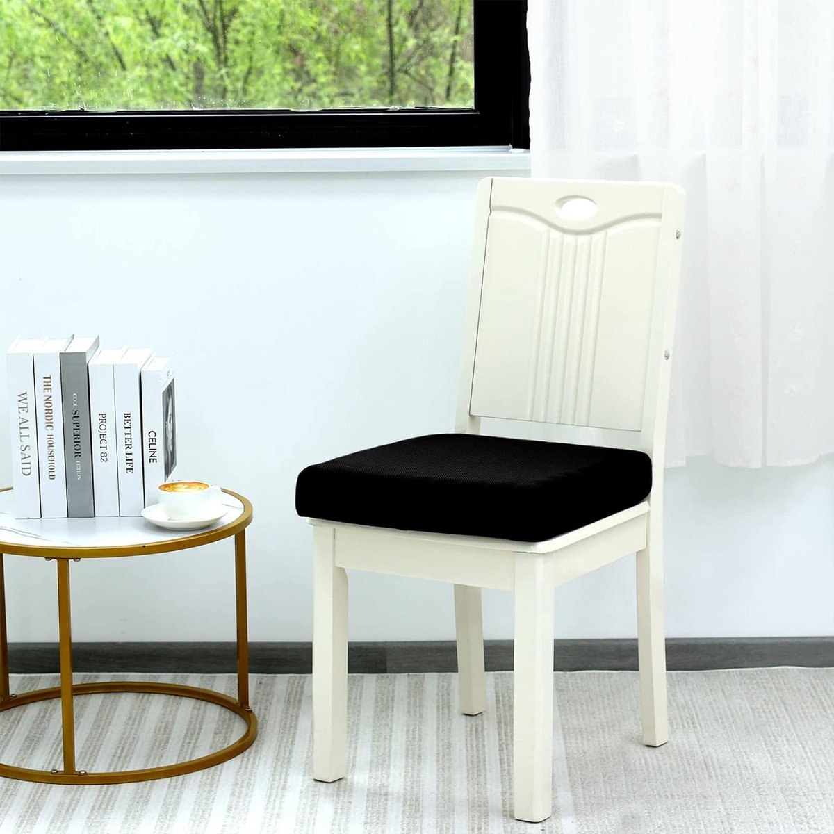 JNTFNE Traagschuim zitkussen voor fauteuil, antislip verhogingskussen, comfortstoelzitkussen voor binnen en buiten, kantoorbank (40 x 40 x 3 cm, geel JNTFNE Traagschuim zitkussen voor fauteuil, antislip verhogingskussen, comfortstoelzitkussen voor binnen en buiten, kantoorbank (40 x 40 x 3 cm, geel