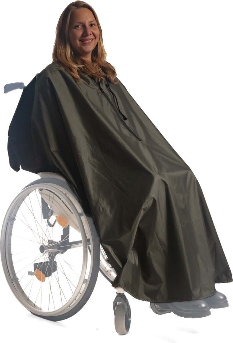 Goedkoopste Belieff Rolstoel Poncho - Rolstoelcape - Poncho Regen - Poncho Rolstoel - Rolstoeljas - Regencape Rolstoel - Rolstoelponcho - Groen