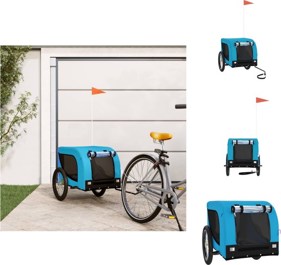 VidaXL Hondenfietstrailer Groen - Robuuste Fietskar Voor Hond Met Oxford Stof En IJzeren Frame