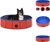 vidaXL Hondenzwembad - Verkoelingsparadijs - PVC - 80 x 20 cm - Rood - Speelgoed voor dieren