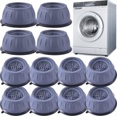 12 stuks wasmachine anti-vibratievoeten, trillingsdemper voor wasmachine, antislip voeten ter voorkoming van lawaai en wegglijden