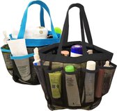 Draagbare 2-delige doucheplank, sneldrogende tas met bad, doucheaccessoires, organizer met 8 vakken voor shampoo, zeep en andere