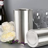 Wijnkoeler van roestvrij staal - flessenkoeler met dubbelwandig design voor langdurige koeling - champagnekoeler geschikt voor alle flessen
