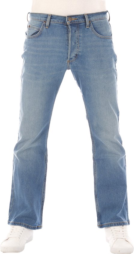 Lee Heren Jeans Broeken Denver bootcut Fit Blauw 42W / 34L Volwassenen Denim Jeansbroek