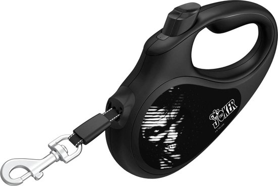 WAUDOG Rollijn / Hondenlijn - Tape - Batman Joker Black - Maat: XS - Lengte: 3 meter - Geschikt voor honden tot maximaal 12 kg.