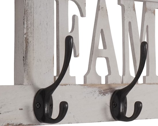 Cosmo Casa Ensemble d'armoire murale 2 pièces - Panneau d'armoire Home + Famille - Shabby - Look Vintage - Wit