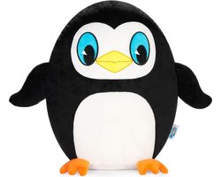 SQUISHBRUBIES Percy de Pinguïn - Superzachte Pluche Knuffel - Kawaii Knuffel - Squishy - Speelgoed - 35 cm - Zwart-Wit