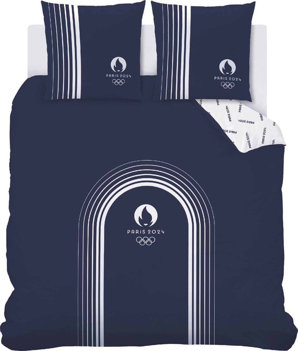 Olympische Spelen Dekbedovertrek Parijs 2024 Essentials - Lits Jumeax - 240 x 220 cm - Katoen