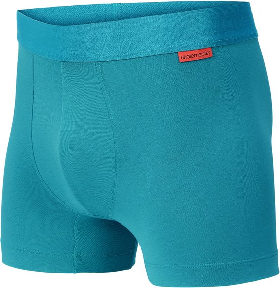 Undiemeister - Boxershort - Boxershort heren - Ondergoed - Gemaakt van Mellowood - Onderbroek mannen - Boxer briefs - Aurora Sky (cyaan) - 1 Stuk - L