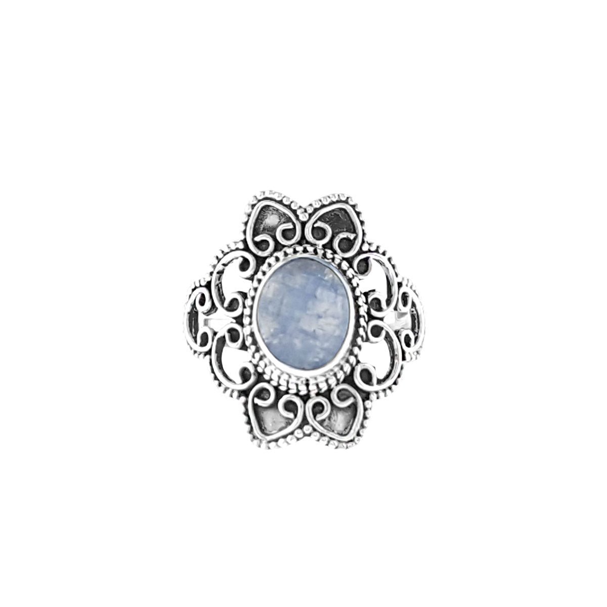 Jewelryz | Shyla | Ring 925 zilver met edelsteen maansteen | 17.00 mm / maat 53