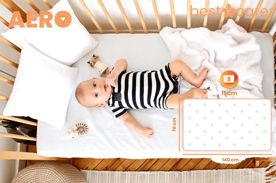 Premium babymatras - BabyRace - HR40 koudschuim tencel tijk Premium babymatras - BabyRace - HR40 koudschuim tencel tijk
