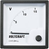 VOLTCRAFT AM-72x72/15V Analoog inbouwmeetinstrument AM-72x72/15 V 15 V/AC Draaispoel