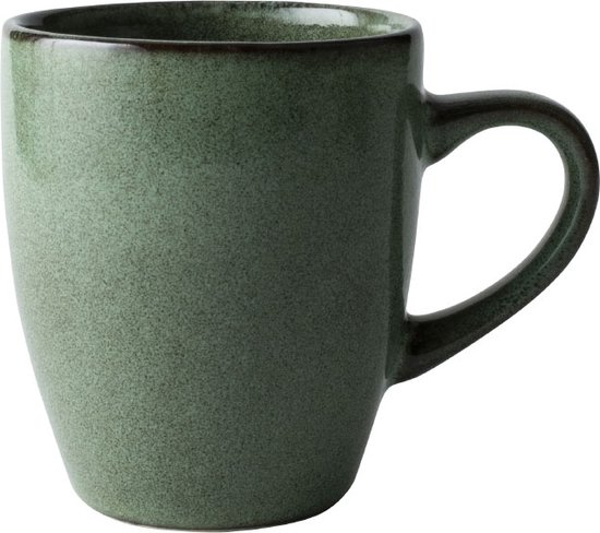 Foto: Dutch rose serenity mok theemok koffiemok stoneware handgemaakt groen 25 cl 