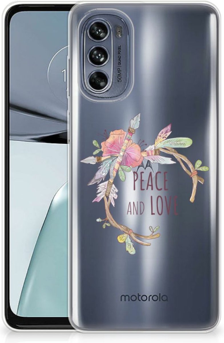 Motorola Moto G62 5G Telefoonhoesje met Naam Boho Text
