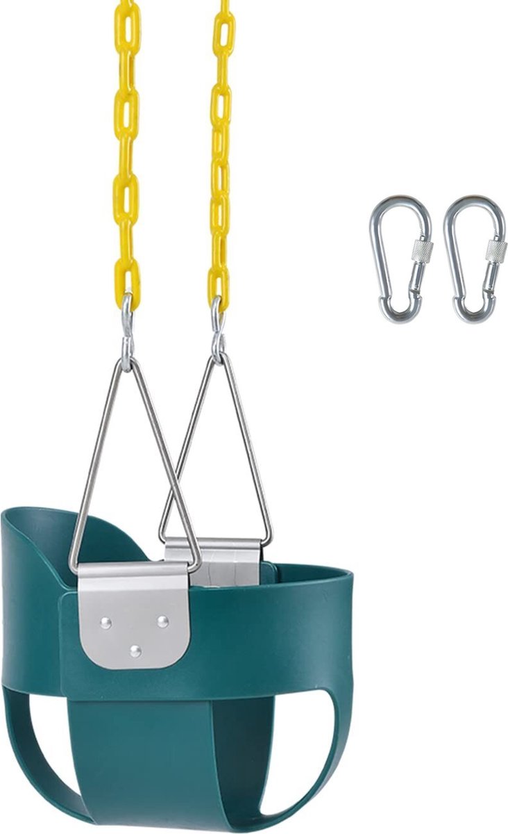 Goedkoopste JAXY Babyschommel - Kinderschommel - Babyswing - Babyschommel Buiten - Peuter Schommel - Schommel Baby Buiten - Schommelzitje - Baby Schommel - Groen