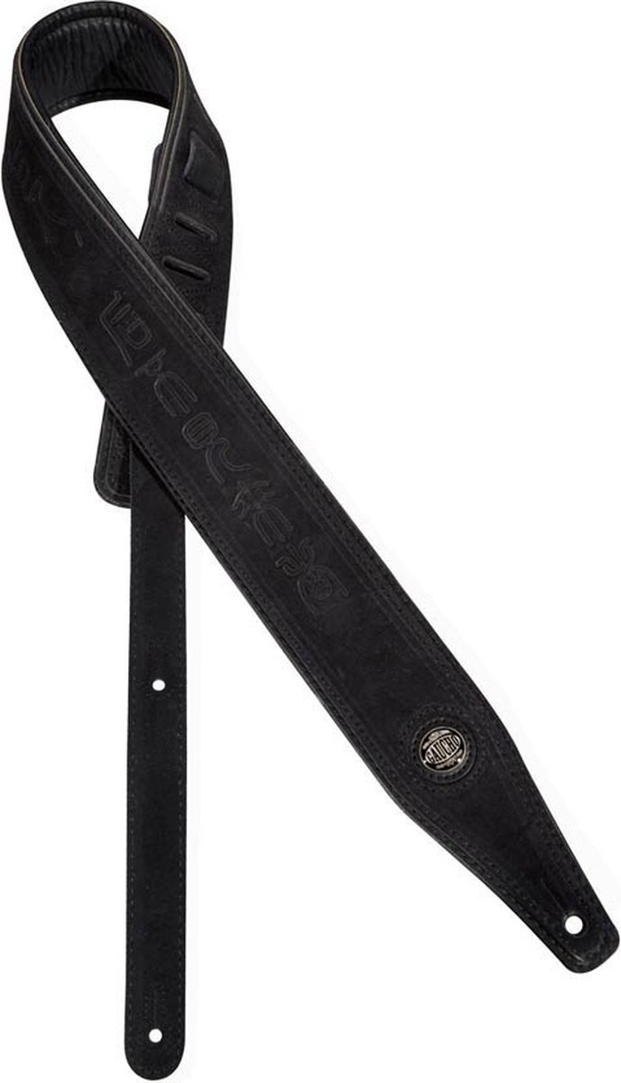 Gaucho GST-662-BK gitaarriem, topkwaliteit suede, zwart