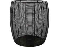 XLBoom Dora High Mand - in Staal - Ronde Opbergmand - Zwart - 43,5 x 43,5 x 52 cm