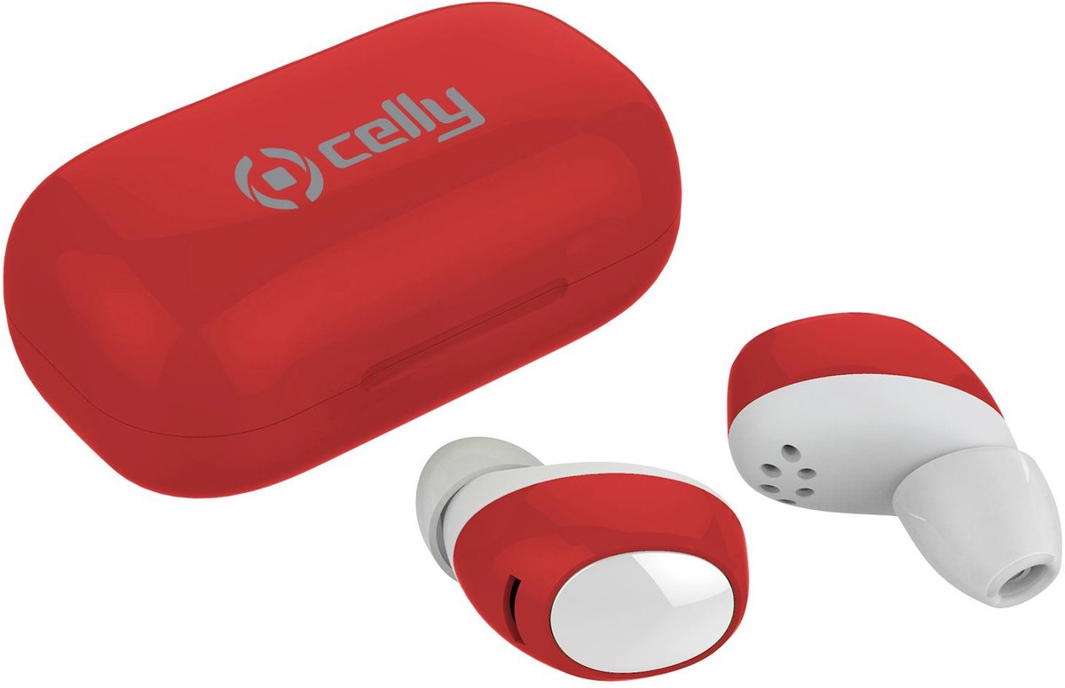 Celly Bh Twins Air Headset In-ear Bluetooth Rood