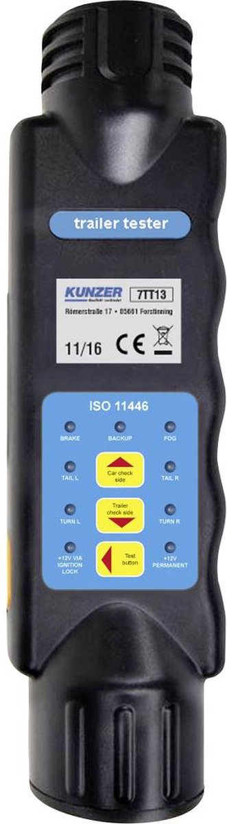 Kunzer 7TT13 Handtester voor het testen van 13-polige stekkers en stopcontacten 12 V