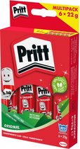 Pritt Lijmstift Value Pack 6x22 Gram | Pritt Lijmstick & Plakmiddel | School & Kantoor Lijmstift | Makkelijk & Milieuvriendelijk te gebruiken Lijmstift.