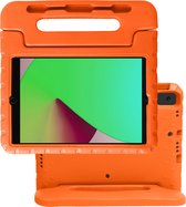 Hoesje Geschikt voor iPad 10.2 2020 Hoesje Kinderhoes Shockproof Hoes Kids Case - Oranje