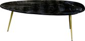 Marble - Salontafel - 110cm - marmer - gecoat staal - zwart - goud - ovaal