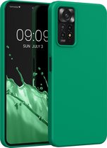 kwmobile telefoonhoesje geschikt voor Xiaomi Redmi Note 11 Pro / 11 Pro (5G) / 12 Pro (4G) - Hoesje met siliconen coating - Smartphone case in smaragdgroen