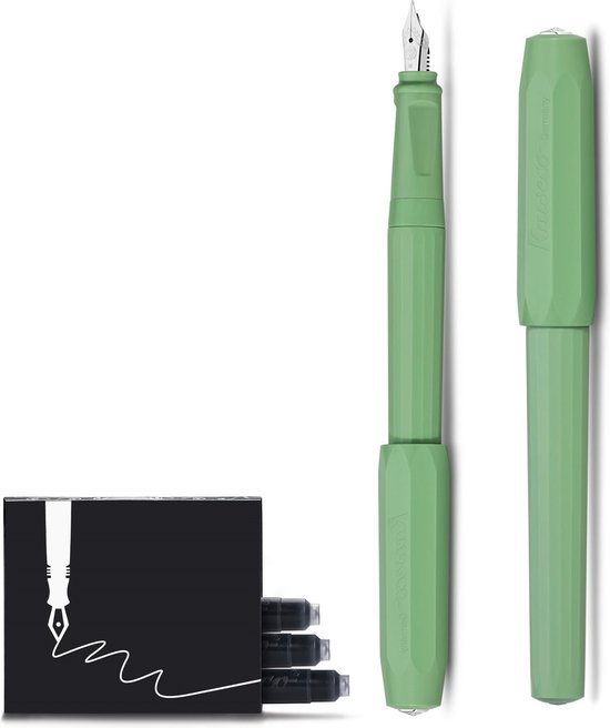 Kaweco - Stylo Plume - Vert Jungle - Vert Clair - Medium - Coffret Recharges