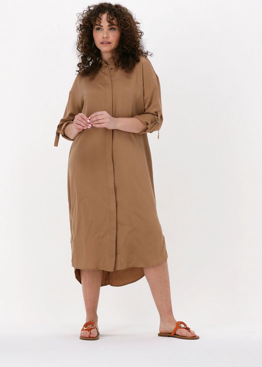 Simple Woven Dress Rooney Twill Jurken Dames - Rok - Jurk - Bruin - Maat XL