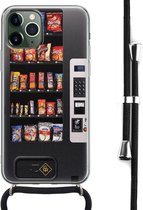 Casimoda® hoesje met koord - Geschikt voor iPhone 11 Pro Max - Snoepautomaat - Afneembaar koord - Siliconen/TPU - Multi