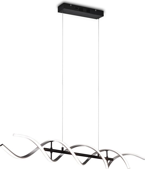LED Hanglamp - Hangverlichting - Trion Sarina - 45W - Aanpasbare Kleur - Dimbaar - Rechthoek - Geborsteld Zilver - Aluminium