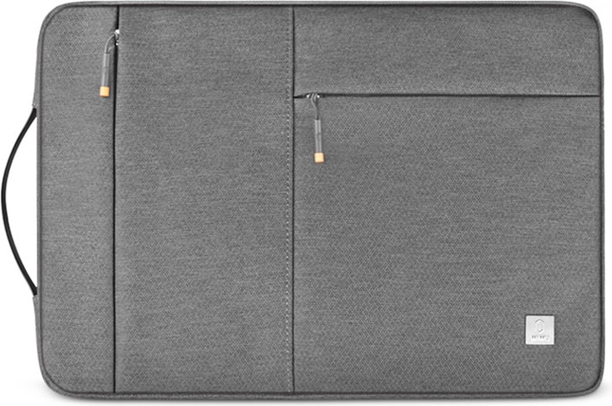 Laptoptas 16 Inch - Laptophoes Met Ritssluiting - Sleeve Alle Merken - Dunne Tas Alle Laptops Tot 16 Inch - Slimfit - Met Accessoiresvakken - Zakelijke Laptoptas - Laptopsleeve - Grijs - Fonu.nl