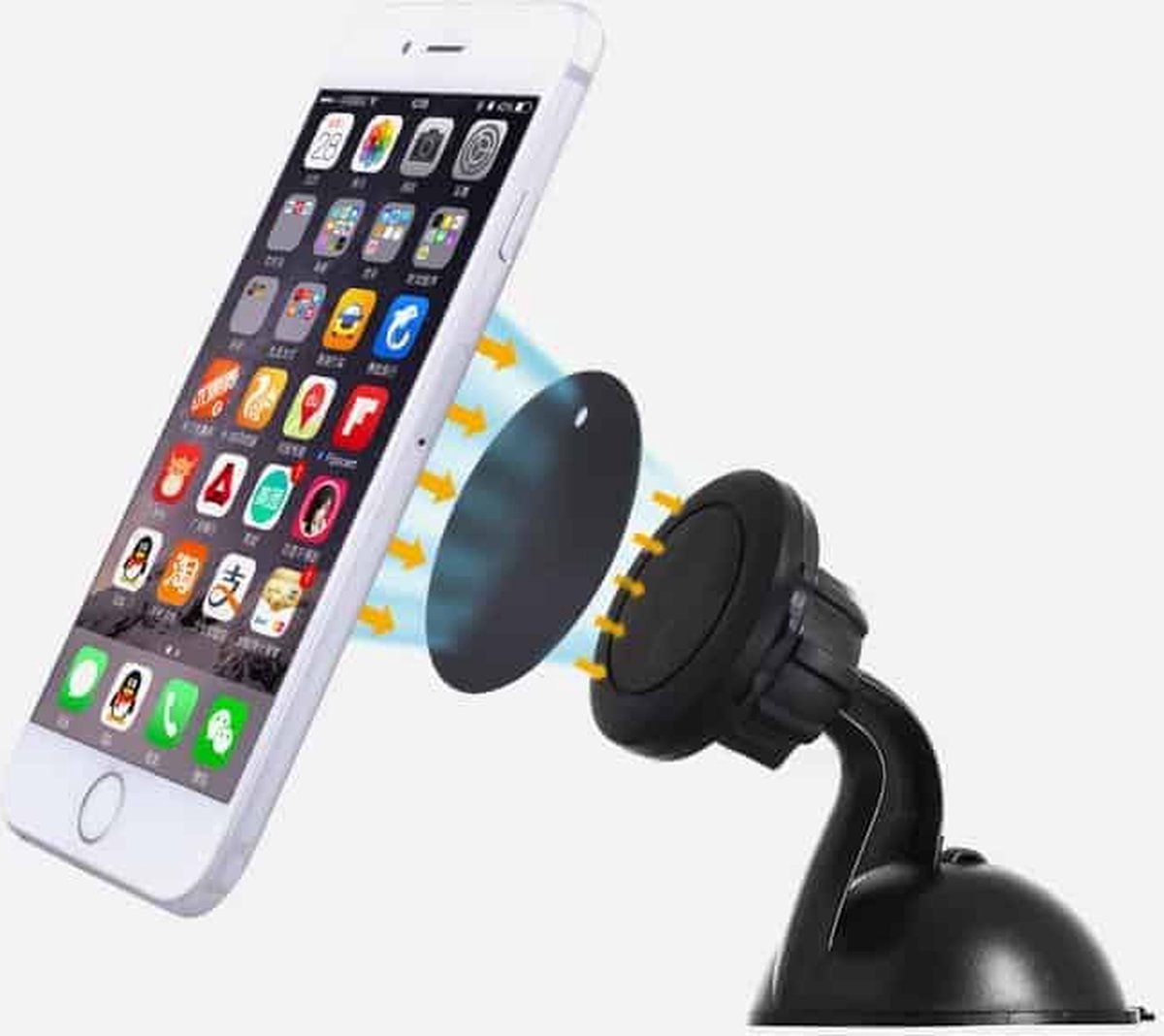 Fonu Universeel Magnetische Telefoonhouder voor Autoruit - 360 draaibaar
