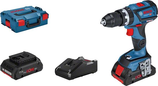 Bosch Professional Accuklopboorschroevendraaier GSB 18V-60 C Professional, 2 accu ProCORE18V, Snellaadapparaat GAL 18V-40 - 06019G2109Bosch Professional
