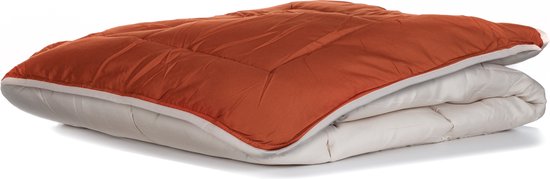 Zelesta� Easybed Light Lichtgrijs & Gember 240x220cm - Dekbed zonder overtrek - 30 dagen proefslapen - Wasbaar hoesloos dekbed - Bedrukt dekbed - Zomerdekbed