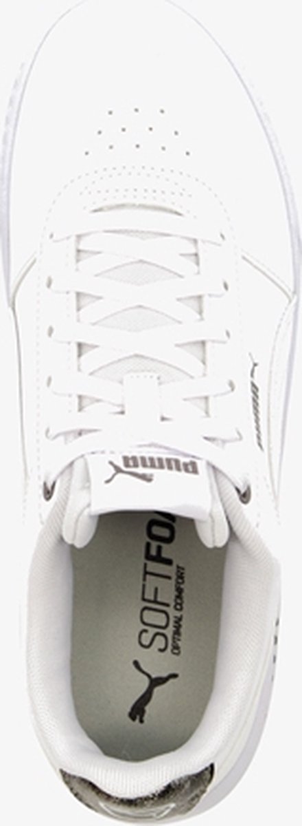 PUMA Carina Raw Metallics Dames Sneakers - White/Silver - Maat 42 | bol
