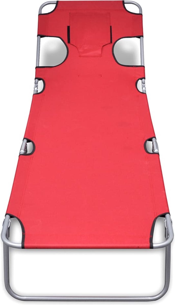 Rampaal voor in de grond, staal, rood