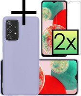 Coque Samsung Galaxy A23 Coque Arrière Coque en Siliconen avec 2x Protecteur d'Ecran - Rouge