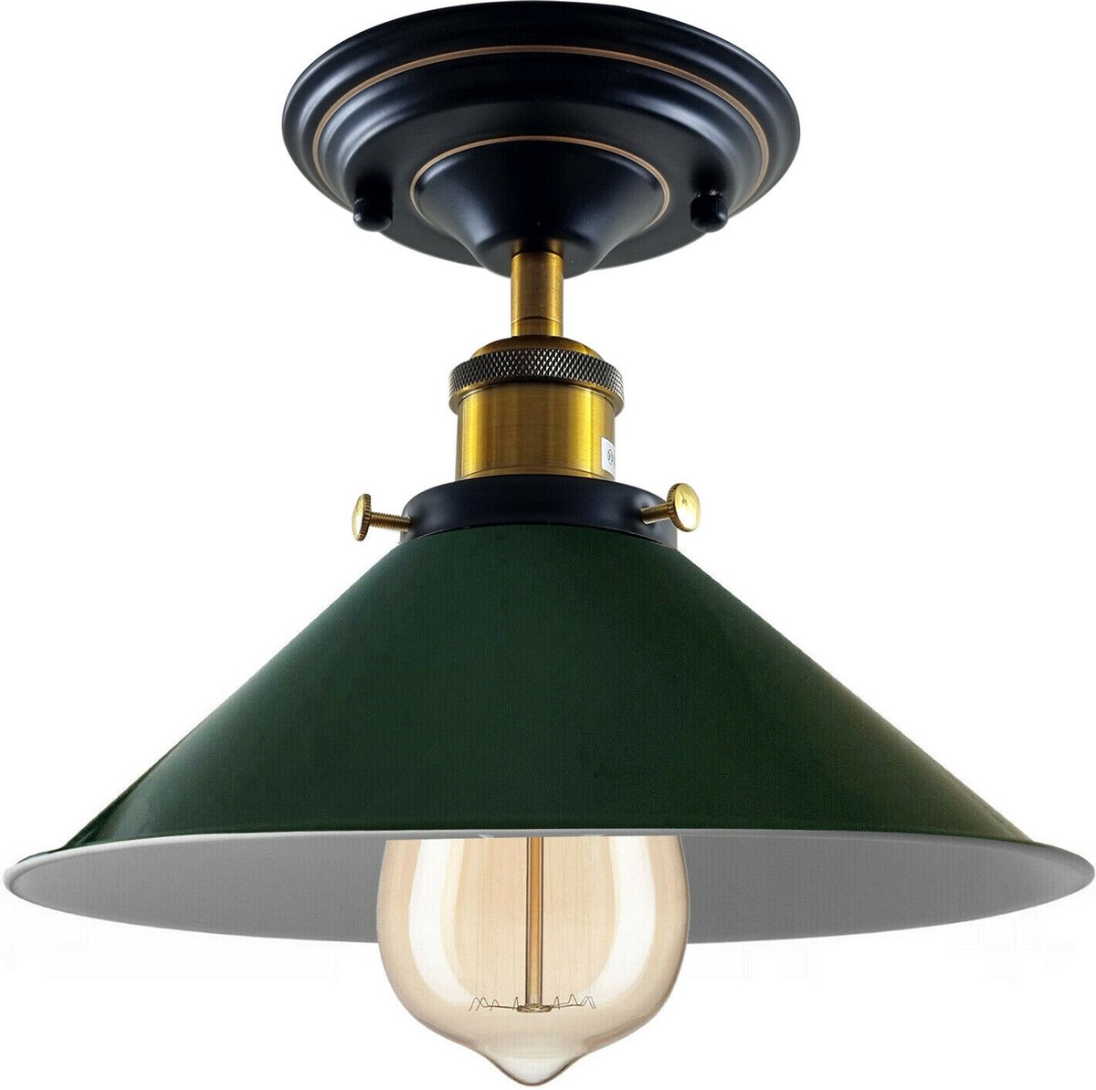 Plafondlamp Modern Industrieel Vintage Stijl Metalen Inbouwplafondlamp - Groen