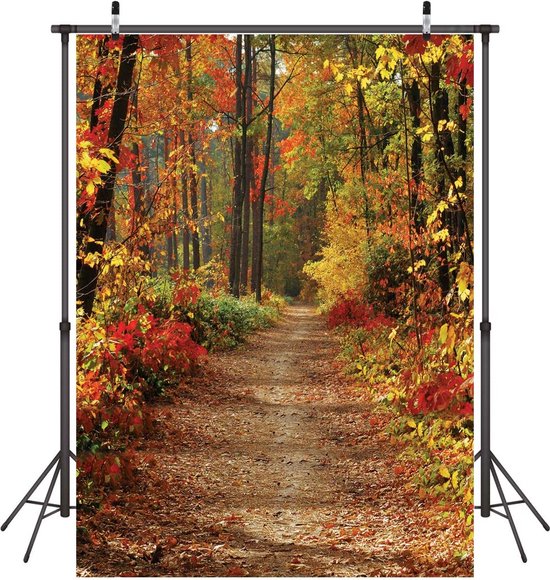 Foto: Herfst achtergrond vinyl 1 5 x 2 1 m herfstdecoratie herfst bladverliezend landschap feestdecoratie delmai