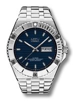 NEEV - Fender | Blauw horloge | Horloges voor Mannen | Ø42 mm | Stainless Steel Sieraden | Vlindersluiting | Quartz | Polshorloges heren |
