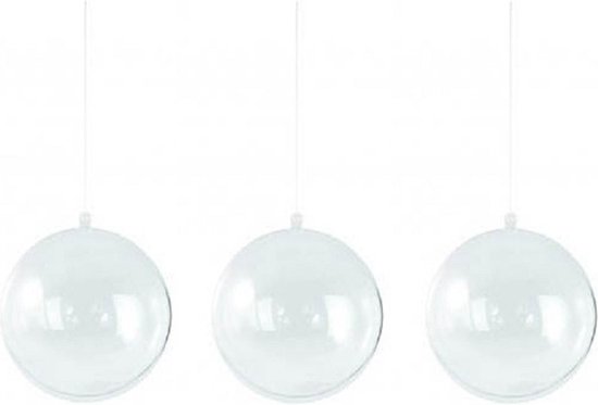 100x stuks transparante hobby/DIY kerstballen 5 cm - Knutselen - Kerstballen maken hobby materiaal/basis materialen