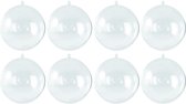 8x Boules de Noël transparentes / bricolage 8 cm - Artisanat - Les boules de Noël font du matériel de loisir / matériaux de base